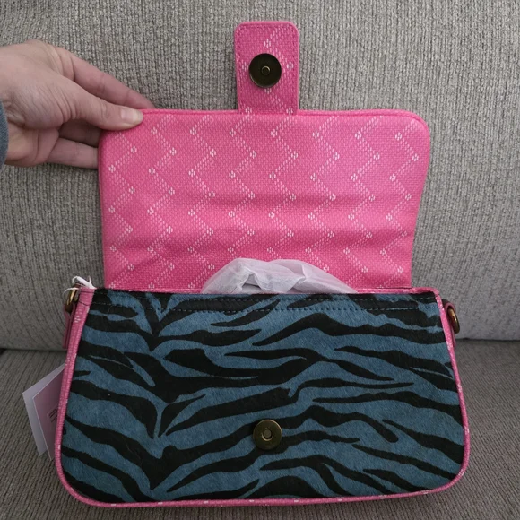 Kurt Geiger Wild Animal Print Leather & Calf Hair Shoulder Bag - New With Tags - Picture 11 of 15